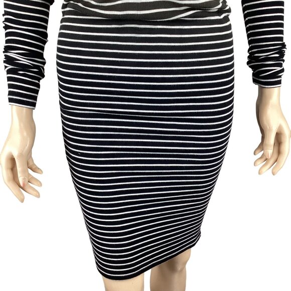 ATM‎ Anthony Thomas Melillo Dress Size XS Xsmall NWT Black Combo Dip Dye Striped - Picture 9 of 11
